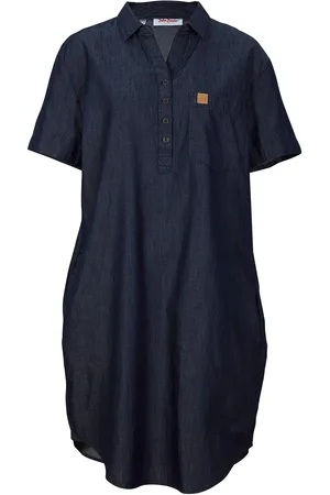 bonprix Abito di jeans a maniche corte