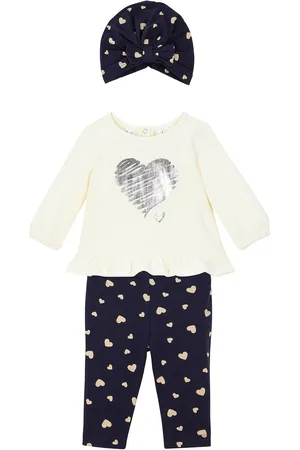 bonprix Maglia + leggings + berrettino da neonato (set 3 pezzi) in cotone biologico