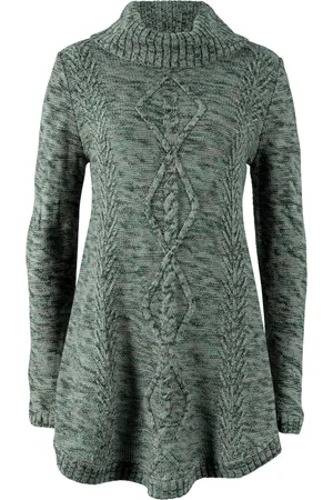 bonprix Maglione poncho lungo a maniche lunghe
