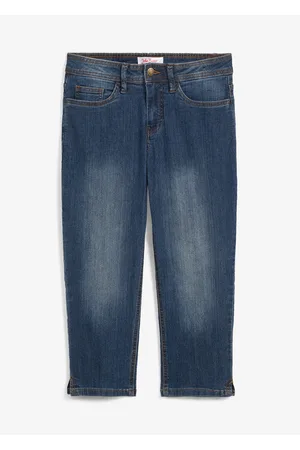 bonprix Jeans cropped slim fit, a vita media