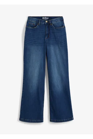 bonprix Jeans wide leg in cotone biologico, a vita alta