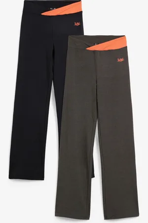 bonprix Pantaloni sportivi in cotone, bootcut (pacco da 2)