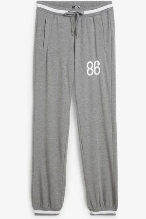 bonprix Pantaloni in felpa di misto cotone elasticizzato