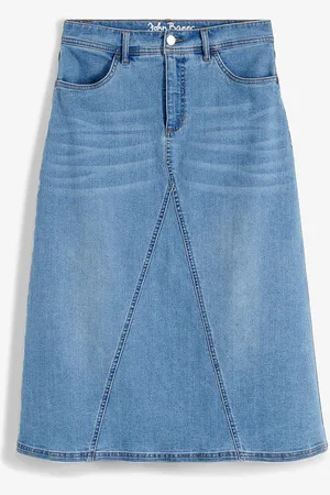 bonprix Gonna di jeans elasticizzata a vita alta