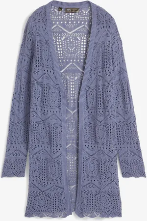 bonprix Cardigan lungo traforato