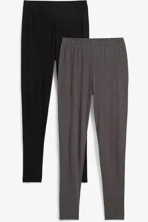 bonprix Leggings elasticizzati con puro cotone biologico (pacco da 2)