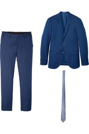 bonprix Completo (3 pezzi) giacca, pantaloni, cravatta, slim fit