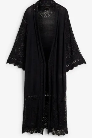 bonprix Cardigan lungo traforato