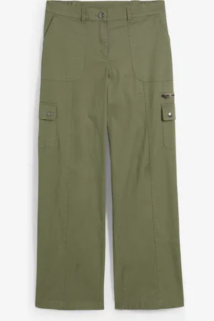 bonprix Pantaloni cargo in cotone, vita media