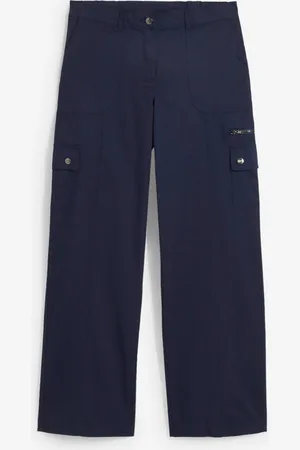 bonprix Pantaloni cargo in cotone, vita media