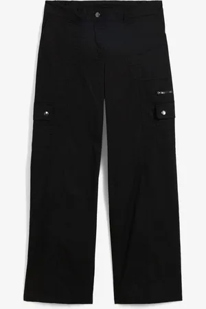 bonprix Pantaloni cargo in cotone, vita media