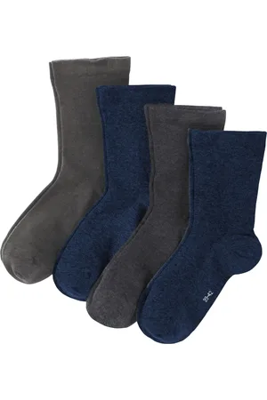 bonprix Calzini con bordo morbido e cotone biologico (pacco da 4 paia)