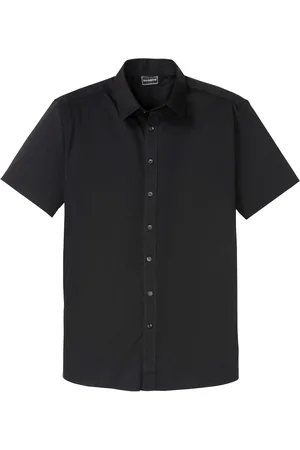 bonprix Camicia a maniche corte elasticizzata, slim fit