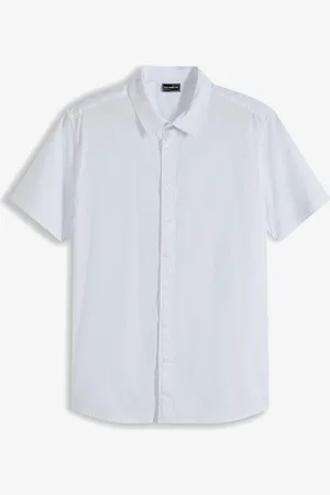 bonprix Camicia a maniche corte elasticizzata, slim fit