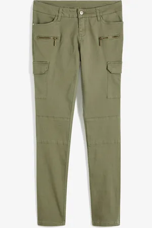 bonprix Pantaloni cargo in misto cotone elasticizzato
