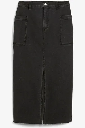 bonprix Gonna midi di jeans con spacco