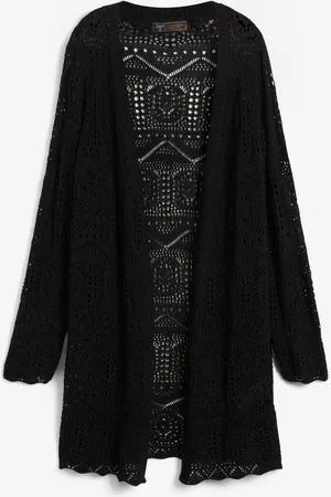 bonprix Cardigan lungo traforato