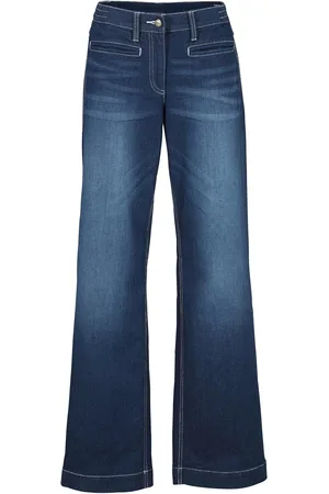 bonprix Jeans wide leg con cinta comoda, vita media