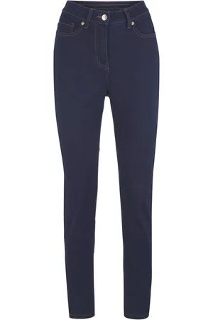 bonprix Jeans slim fit con cinta comoda, a vita media