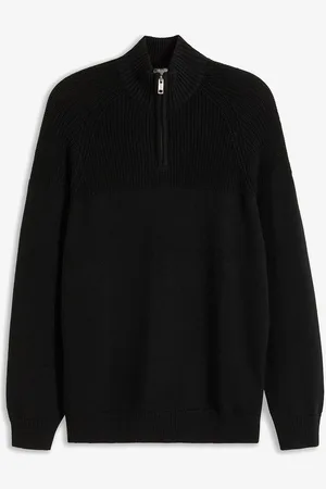 bonprix Maglione con zip e cotone