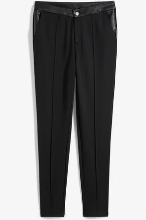 bonprix Leggings in jersey consistente con dettagli in similpelle