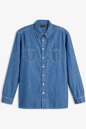 bonprix Camicia in jeans in puro cotone