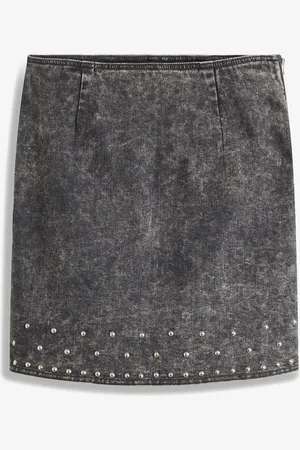 bonprix Gonna di jeans con borchiette