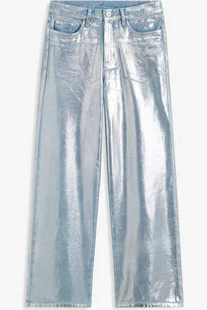 bonprix Jeans wide leg con rivestimento lucido