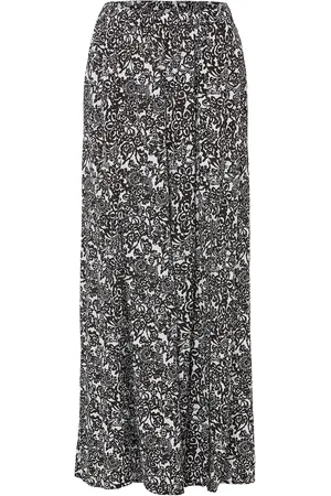 bonprix Pantaloni larghi a vita alta con spacco profondo