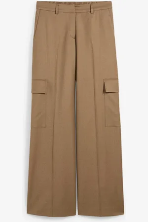 bonprix Pantaloni cargo a palazzo in misto lana