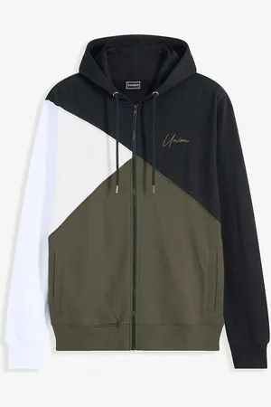 bonprix Felpa con zip e cappuccio in puro cotone biologico
