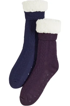 bonprix Calzini con fodera teddy con poliestere riciclato (pacco da 2 paia)