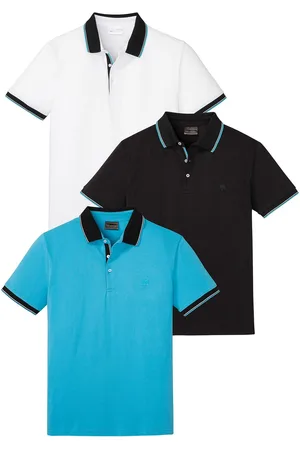 bonprix Polo in piquet di puro cotone (pacco da 3)