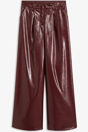 bonprix Pantaloni in similpelle, a vita alta