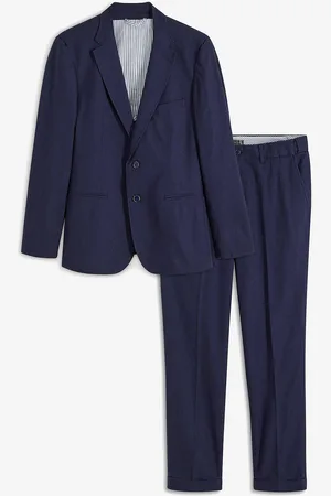 bonprix Completo in misto lino (2 pezzi) giacca e pantaloni, slim fit