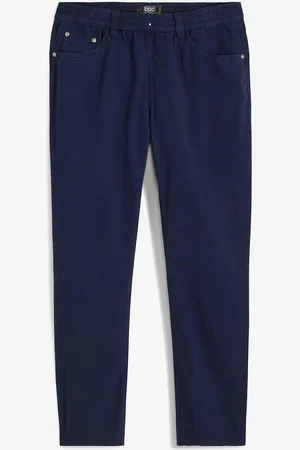 bonprix Pantaloni con elastico in vita in puro cotone regular fit, straight