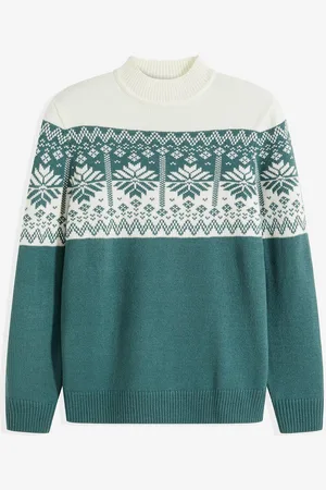 bonprix Maglione norvegese con collo dritto