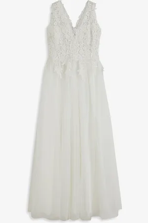 bonprix Abito da sposa con tulle e pizzo