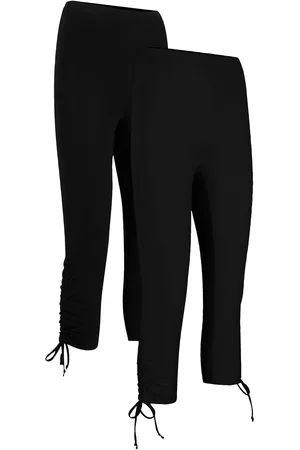 bonprix Leggings capri con arricciature (pacco da 2)
