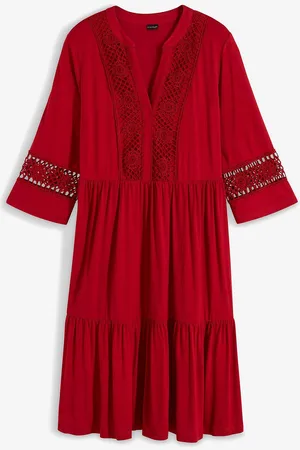 bonprix Abito tunica con pizzo