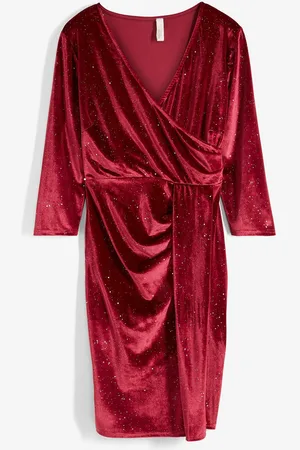 bonprix Abito corto in velluto morbido glitterato
