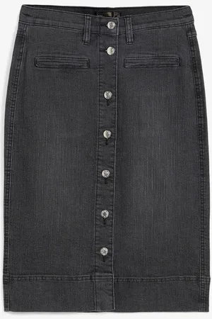 bonprix Gonna di jeans con bottoni decorativi