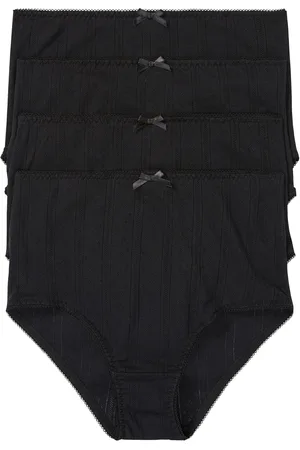 bonprix Slip a vita alta in cotone leggero (pacco da 4)
