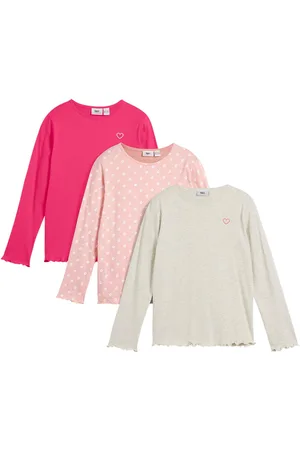 bonprix Maglia a maniche lunghe in cotone biologico (pacco da 3)