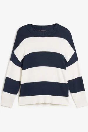 bonprix Maglione con scollo rotondo in maglia fine color block