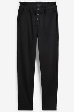 bonprix Pantaloni a vita alta in twill con comodo elastico in vita