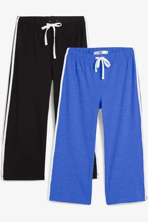 bonprix Pantaloni capri in cotone elasticizzato (pacco da 2)