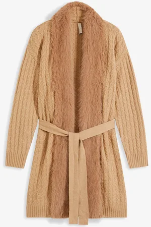 bonprix Cardigan con pelliccia sintetica