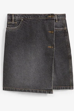 bonprix Gonna di jeans con effetto a portafoglio