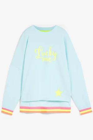 bonprix Felpa oversize con bordi colorati in puro cotone